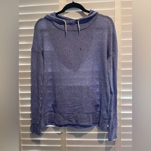 Aeropostale blue and white striped hoodie, size L